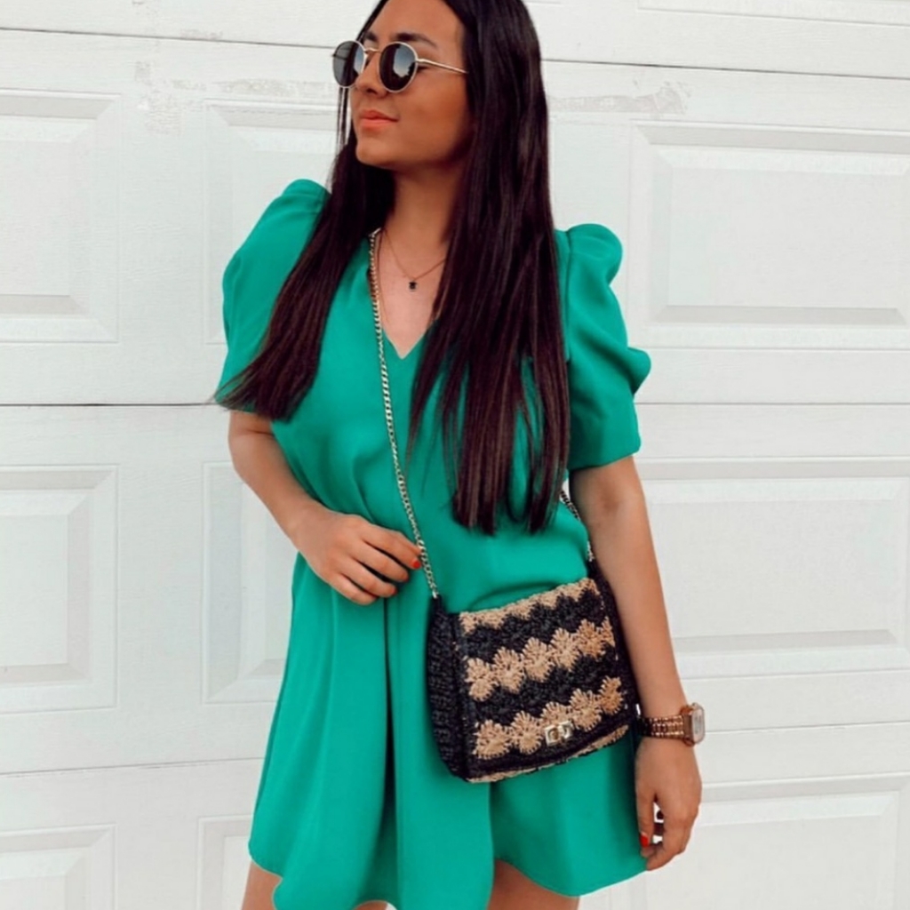 Zara | Dresses | Zara Puff Sleeves Green Dress Bloggers Favorite | Poshmark Zara | Dresses | Zara Puff Sleeves Green Dress Bloggers Favorite | Poshmark